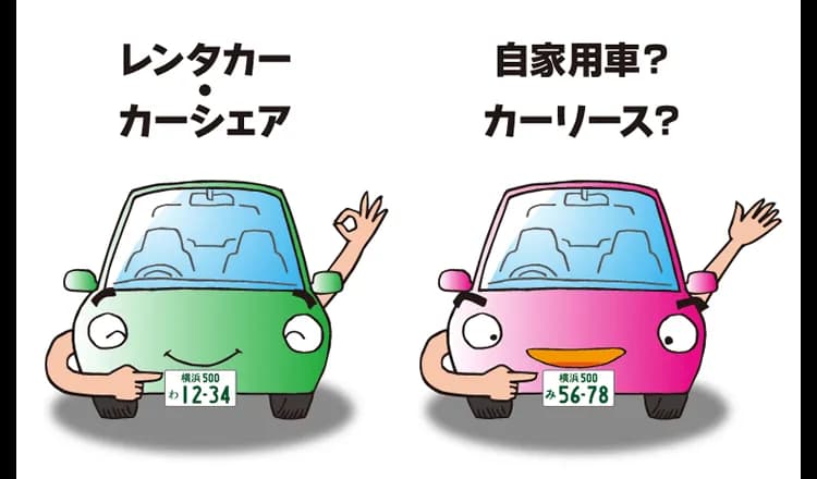 カーリースのナンバープレートは自家用車と同じ！社用車などのルールも解説