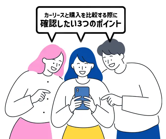 カーリースと購入を比較する際に確認したい3つのポイント