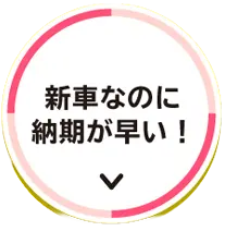選ばれる理由3 新車なのに納期が早い！