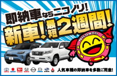 即納車ならニコノリ！新車最短2週間！