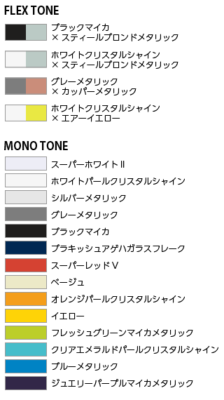 アクアのボディーカラーラインアップ