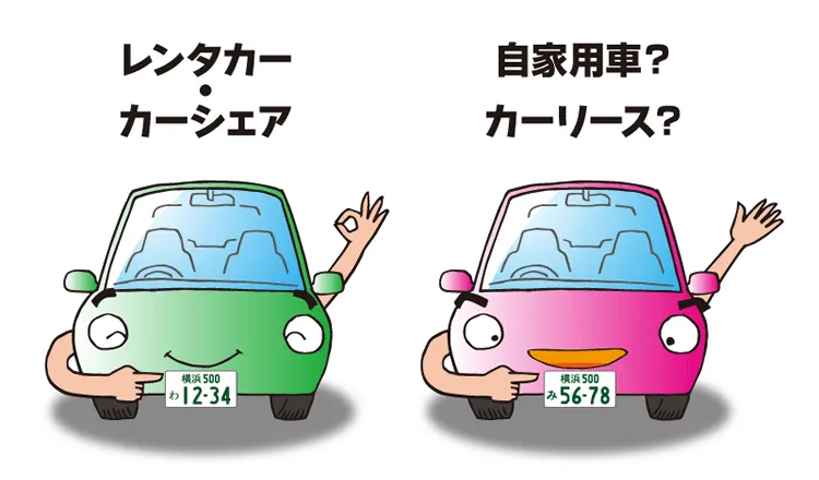 カーリースのナンバープレートは自家用車と同じ！社用車などのルールも解説