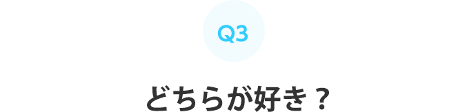 Q3：どちらが好き？