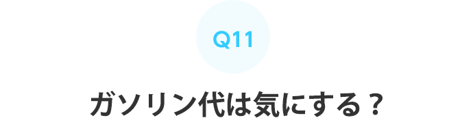 Q11：ガソリン代は気にする？